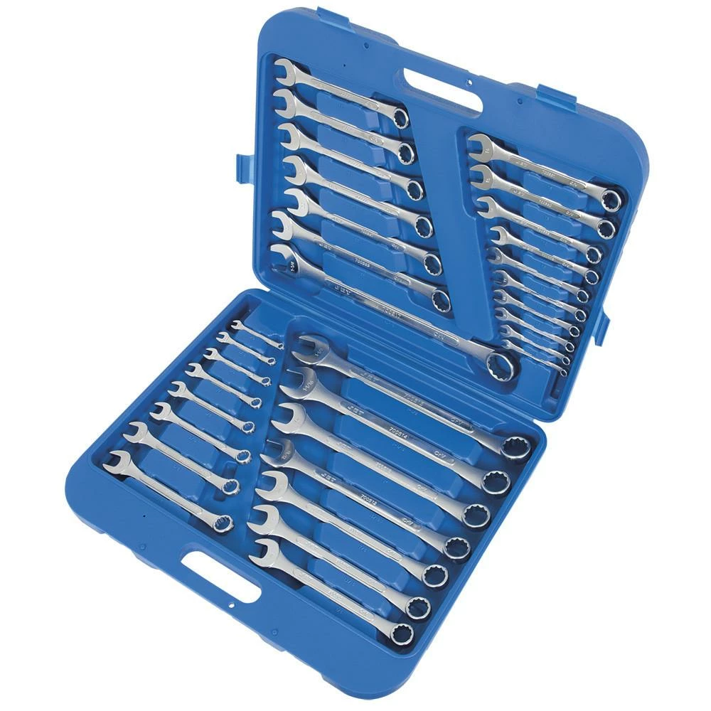 Jet 32 Piece SAE & Metric Combination Wrench Set | 1/4" To 1 1/4" | 7mm To 24mm Hand Tools 3 Jet 32 Piece SAE & Metric Combination Wrench Set | 1/4" To 1 1/4" | 7mm To 24mm Hand Tools
