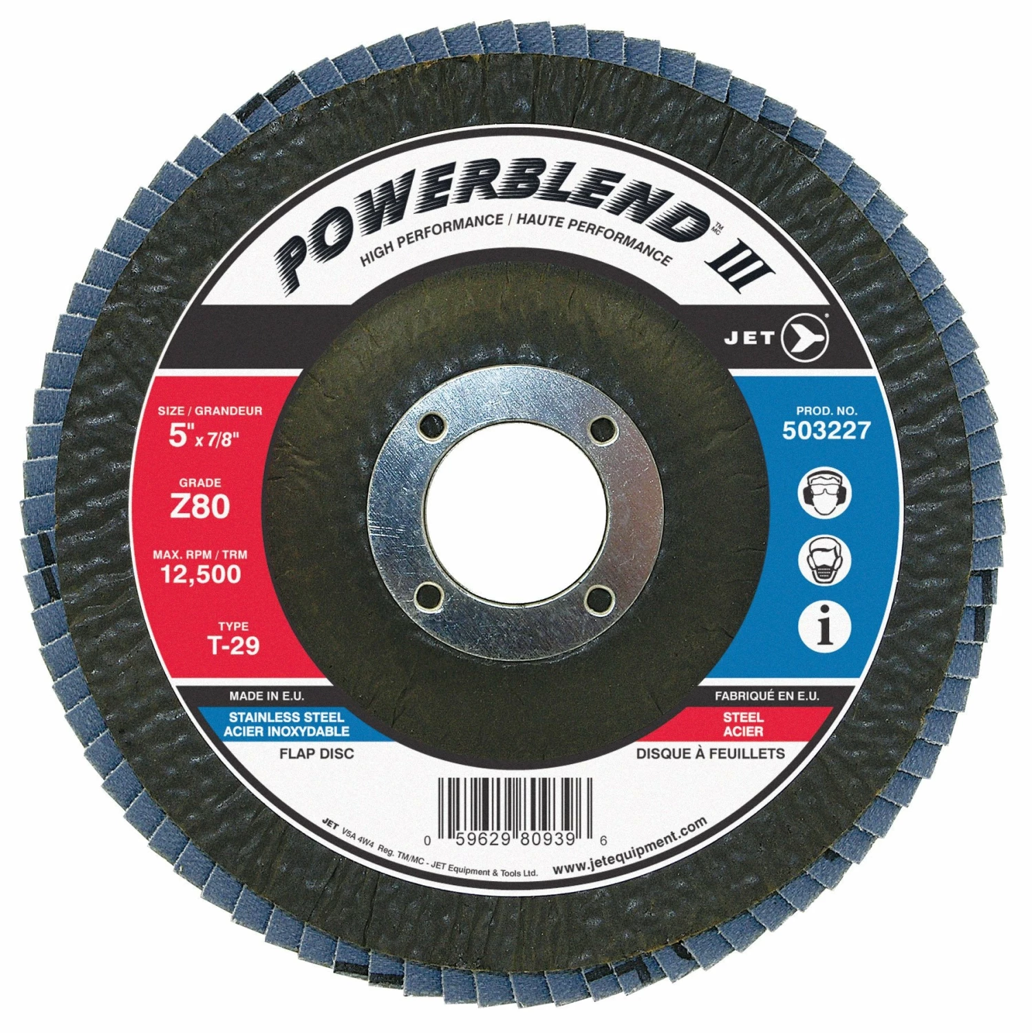 Jet Powerblend T29 Zirconia Flap Discs (For Angle Grinders) Power Tool Accessories 3 Jet Powerblend T29 Zirconia Flap Discs (For Angle Grinders) Power Tool Accessories