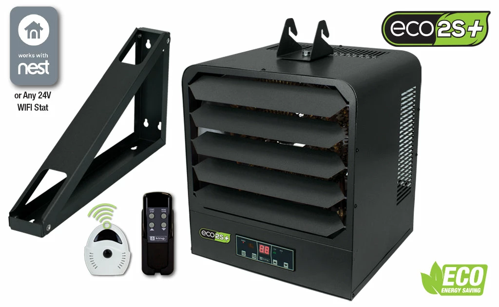 King Electric KB ECO2S+ 2-stage Electronic Heater W/ Remote Sensor | 240 Volt, 4,000 To 10,000 Watt Heaters 4 King Electric KB ECO2S+ 2-stage Electronic Heater W/ Remote Sensor | 240 Volt, 4,000 To 10,000 Watt Heaters