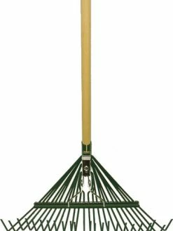 Cleanflow Landscaping Tools 24-Tine Metal Fan Rake W/ Spring Back