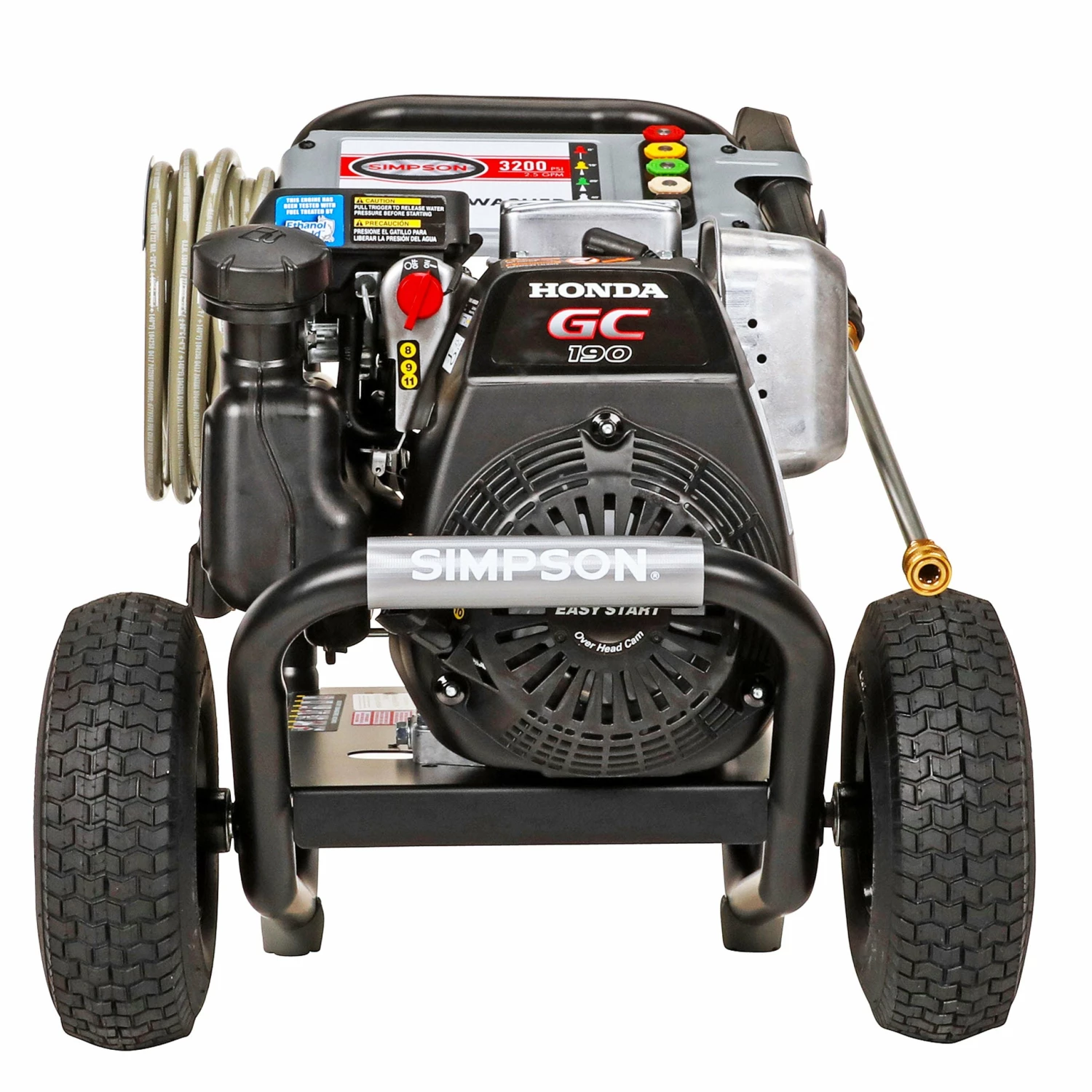 Simpson MegaShot Cold Water Honda GC190 (190cc) Gas Engine Pressure Washer - 3200 PSI - 2.5 GPM Axial Pump 4 Simpson MegaShot Cold Water Honda GC190 (190cc) Gas Engine Pressure Washer - 3200 PSI - 2.5 GPM Axial Pump