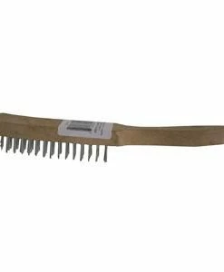 Unex 12" Wire Scratch Brush, Wooden Handle, Steel Wire Bristles Maintenance Supplies
