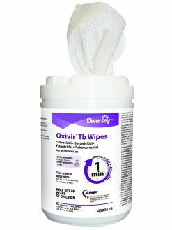 Diversey Oxivir TB Disinfectant Wipes | 6-in X 7-in Wipes | 160 Count Tub - Case Of 12 Tubs