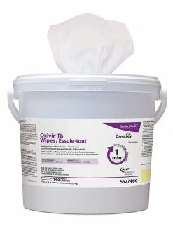 Diversey Oxivir TB Disinfectant Wipes | 11-in X 12-in Wipes | 160 Count Tub - Case Of 4 Cleaning Supplies