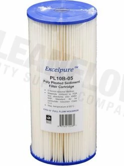 Excelpure 4.5" OD Big Blue Pleated Polyester Water Filters - Various Lengths And Micron Ratings 21 Excelpure 4.5