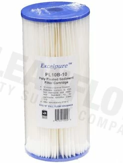 Excelpure 4.5" OD Big Blue Pleated Polyester Water Filters - Various Lengths And Micron Ratings 23 Excelpure 4.5