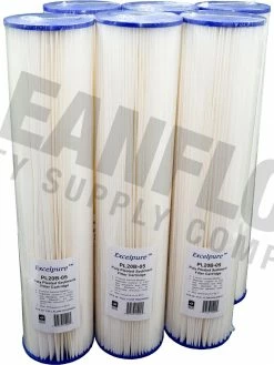 Excelpure 4.5" OD Big Blue Pleated Polyester Water Filters - Various Lengths And Micron Ratings 34 Excelpure 4.5