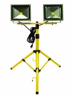 Lighting Paladin 60W Tripod Stand Dual LED Work Light - 4000 Lumens