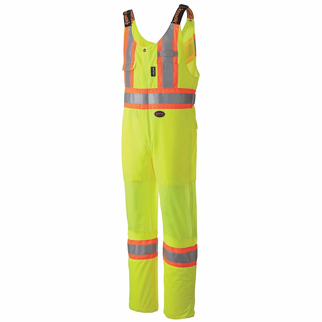 Pioneer Poly Knit Traffic Safety Overall With Breathable Mesh Leg Panels | Yellow | M-4XL 3 Pioneer Poly Knit Traffic Safety Overall With Breathable Mesh Leg Panels | Yellow | M-4XL