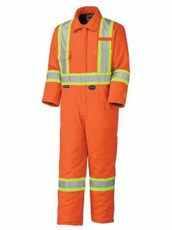 Flame Resistant Work Wear Pioneer Flame Resistant Cotton Hi-Vis Winter Coveralls | Small - 4XLarge