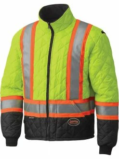 Pioneer Quilted Poly Hi Vis Freezer Jacket | S-5XL