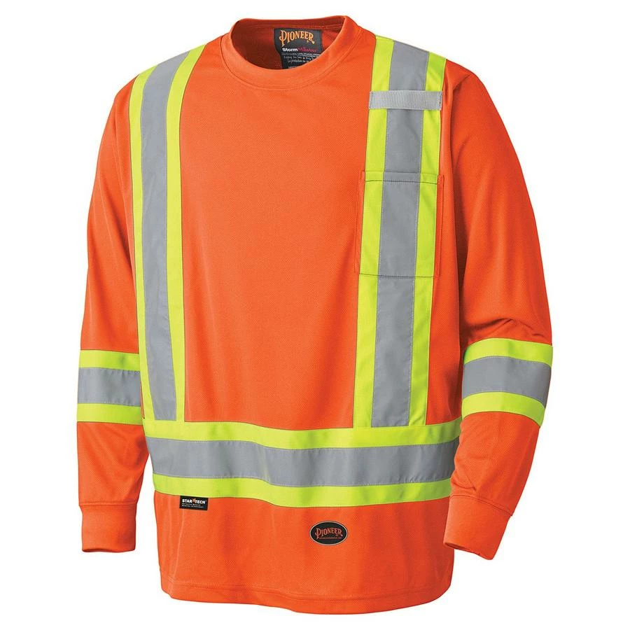 Hi-Vis Work Wear Pioneer Birdseye Long Sleeve Hi Vis Tee Shirt | XS -5XL 5 Hi-Vis Work Wear Pioneer Birdseye Long Sleeve Hi Vis Tee Shirt | XS -5XL