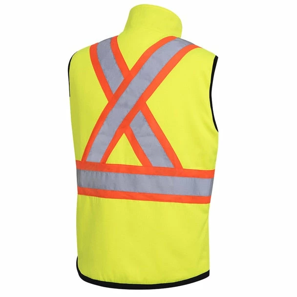 Pioneer Poly/Cotton Insulated Reversible Safety Vest | Yellow | S-5XL 4 Pioneer Poly/Cotton Insulated Reversible Safety Vest | Yellow | S-5XL