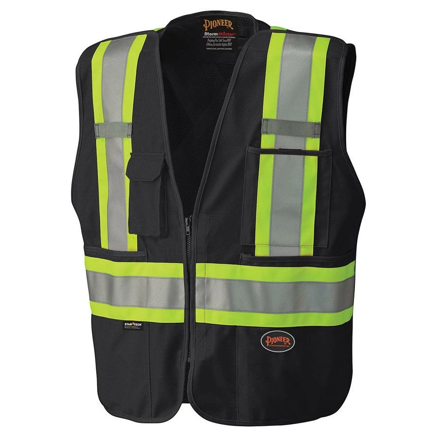 Hi-Vis Work Wear Pioneer Zip-Front Mesh Back Traffic Safety Vest | S-5XL 5 Hi-Vis Work Wear Pioneer Zip-Front Mesh Back Traffic Safety Vest | S-5XL