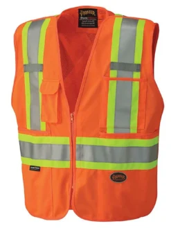 Hi-Vis Work Wear Pioneer Zip-Front Mesh Back Traffic Safety Vest | S-5XL 12 Hi-Vis Work Wear Pioneer Zip-Front Mesh Back Traffic Safety Vest | S-5XL