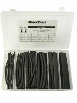 Electrical Supplies Quick Cable Dual Wall Heat Shrink Tube Kit - Black, 6" Long