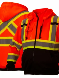 Hi-Vis Work Wear Pyramex Hi Vis Zip-Up Sweatshirt With Teflon™ Water Resistant Treatment | Sizes M - 5XL 16 Hi-Vis Work Wear Pyramex Hi Vis Zip-Up Sweatshirt With Teflon™ Water Resistant Treatment | Sizes M - 5XL