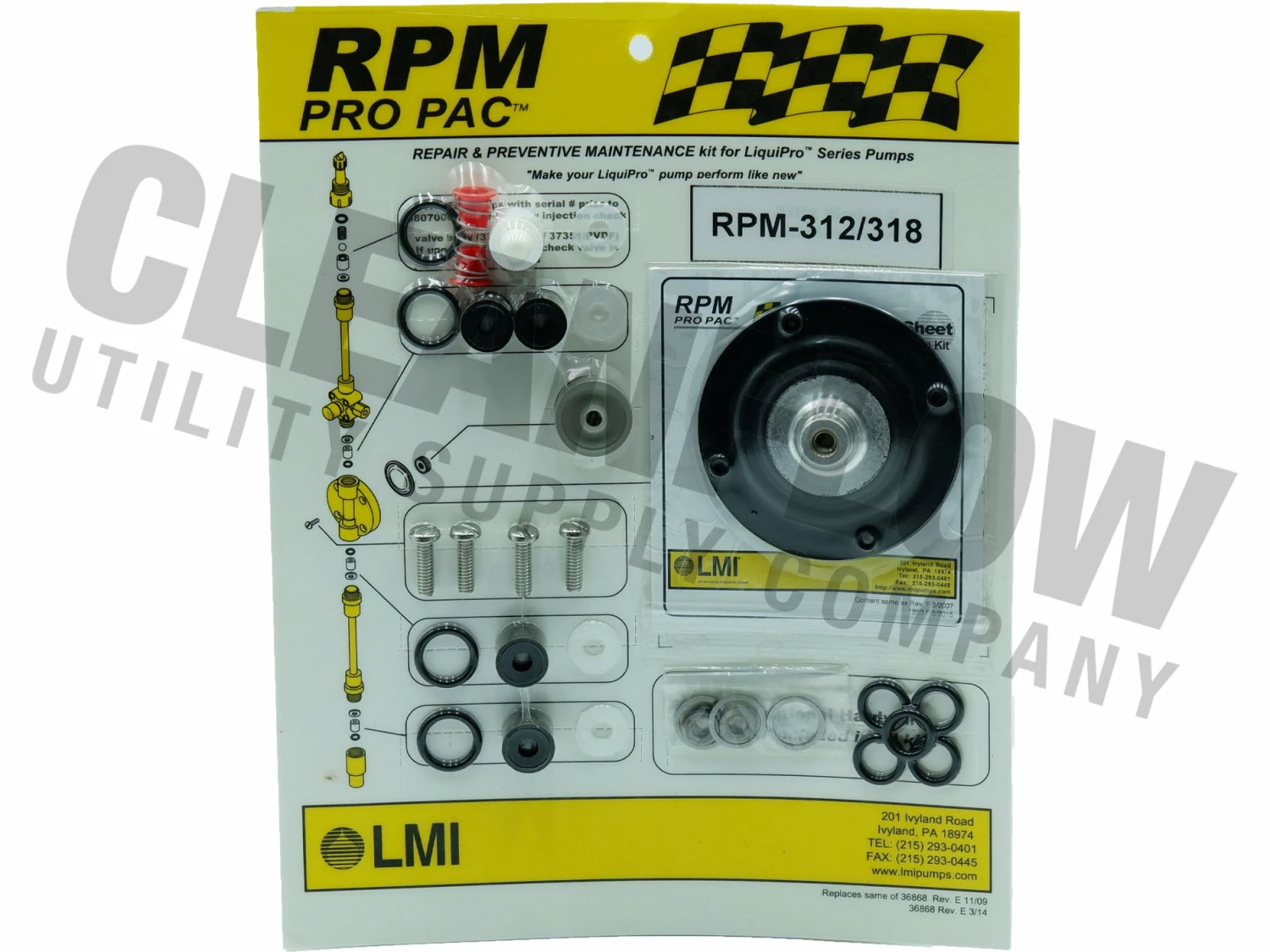 Chemical Metering Pumps LMI Pro Pac Liquipro Liquid End RPM Kits 3 Chemical Metering Pumps LMI Pro Pac Liquipro Liquid End RPM Kits