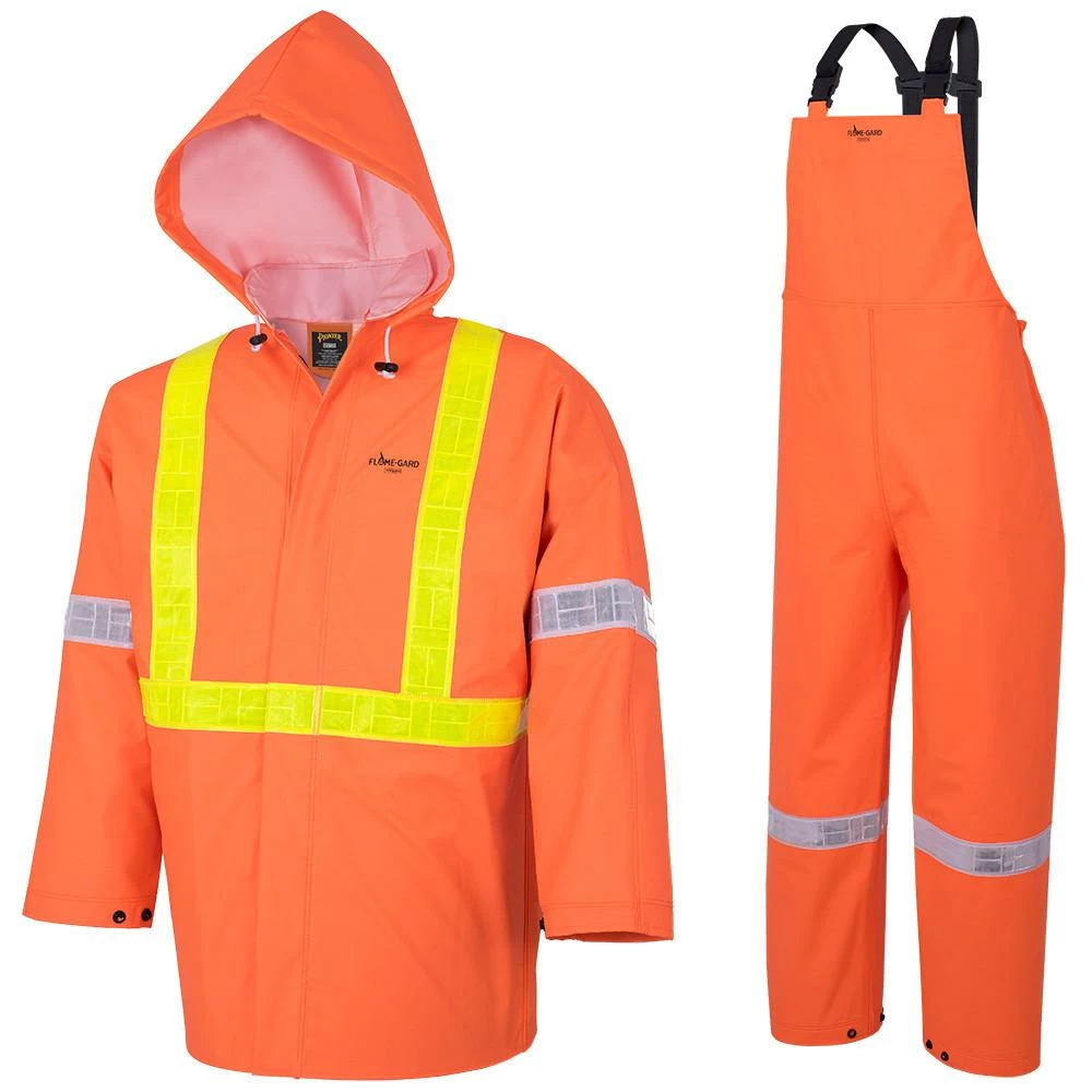 Flame Resistant Work Wear Ranpro Element Flame Resistant 3 Piece Safety Rainsuit | Hi Vis Orange | S To 4XL 3 Flame Resistant Work Wear Ranpro Element Flame Resistant 3 Piece Safety Rainsuit | Hi Vis Orange | S To 4XL