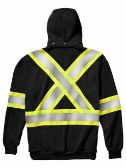 Rasco Poly-Fleece Hi-Vis Zip Front Hoodie | S-4XL