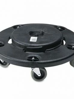Globe Commercial Products Cleaning Tools Wheeled Utility Waste Container Dolly