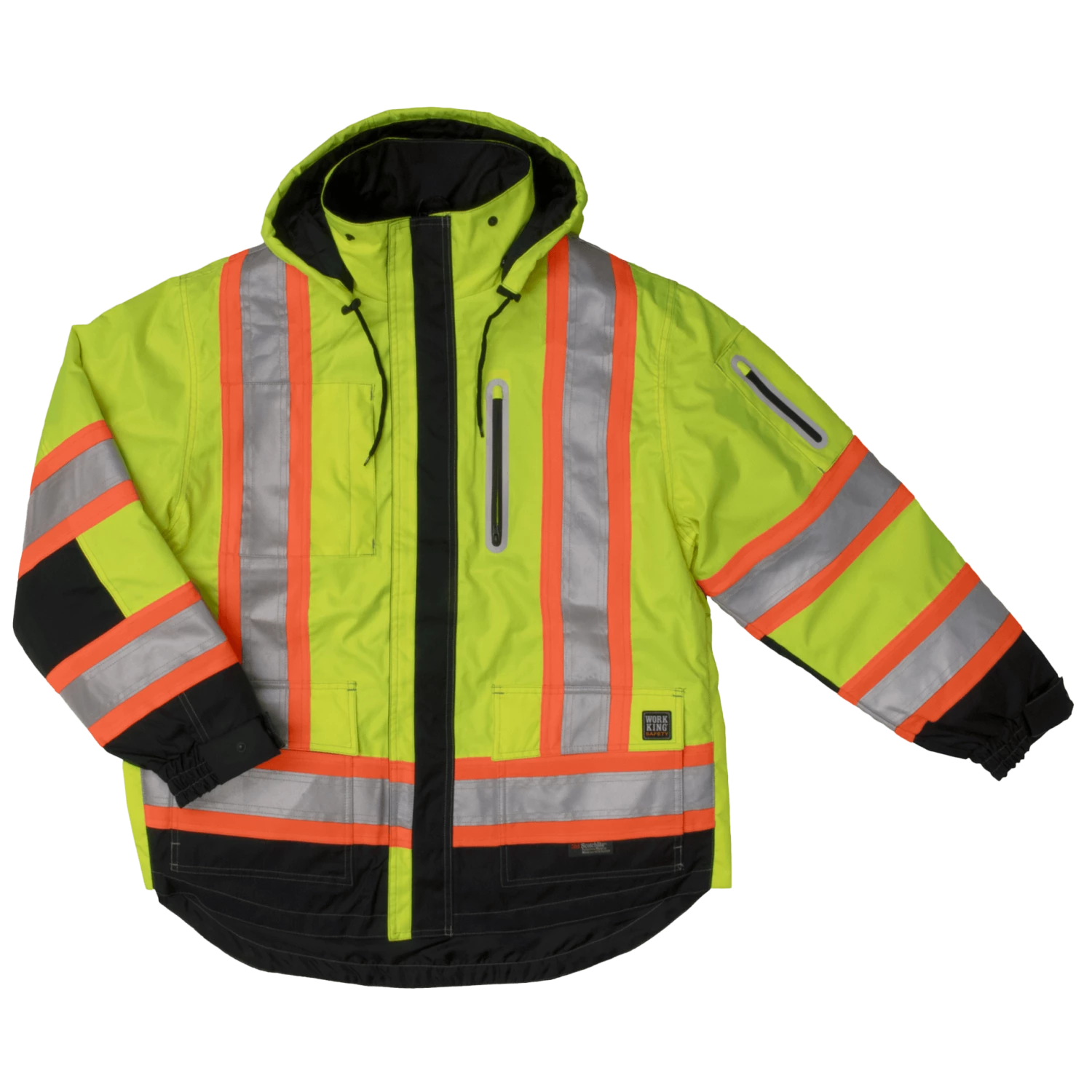Hi-Vis Work Wear Tough Duck S187 Waterproof/Breathable Ripstop 4-In-1 Safety Jacket | XS-5XL 7 Hi-Vis Work Wear Tough Duck S187 Waterproof/Breathable Ripstop 4-In-1 Safety Jacket | XS-5XL