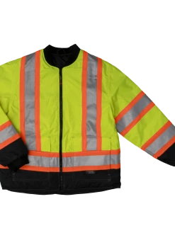 Tough Duck SJ29 Waterproof/Breathable 300D Ripstop Reversible Insulated Safety Jacket | Yellow | Sizes XS-5XL