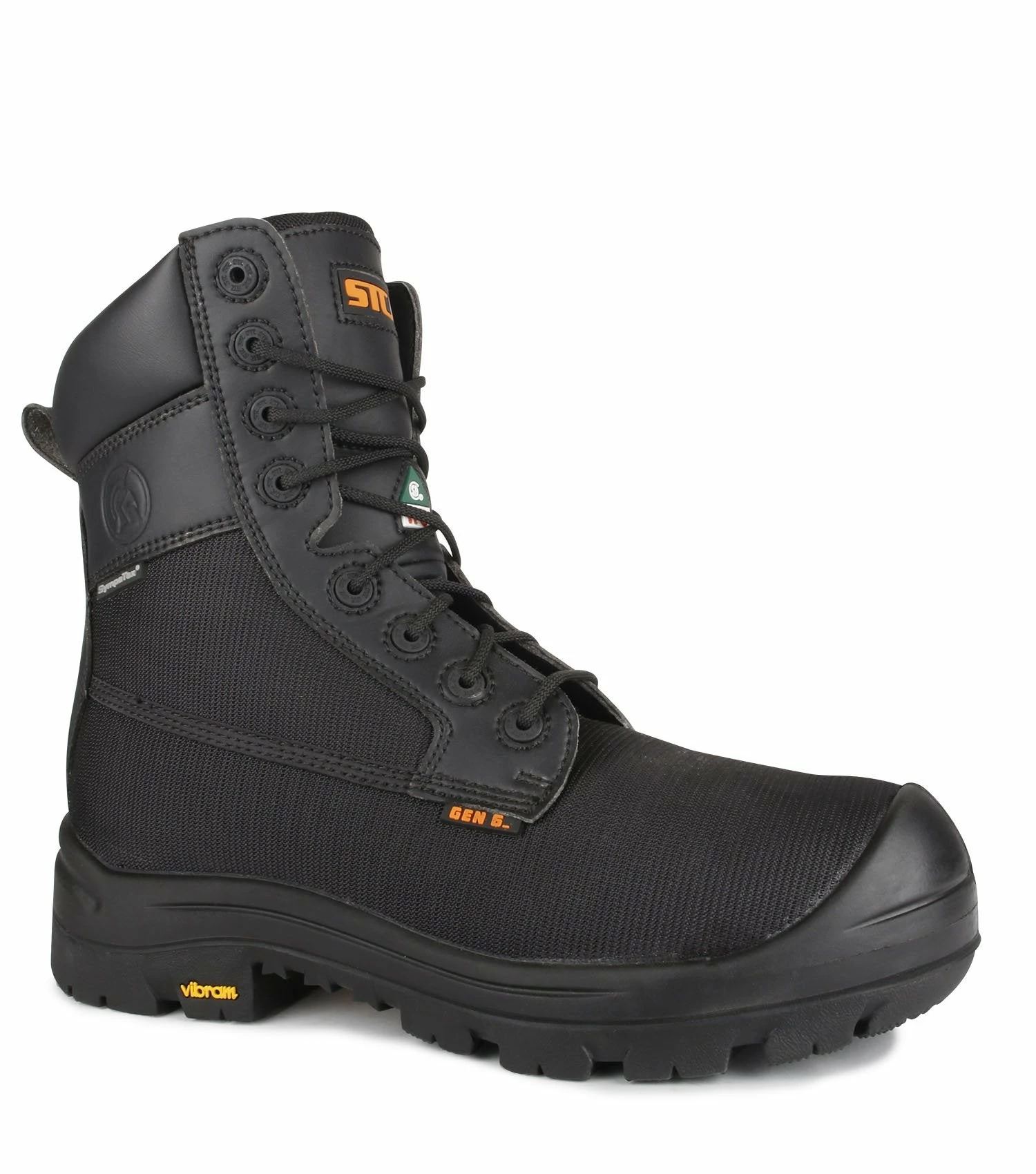 STC Shire 8" Waterproof Ballistic Nylon Vegan Safety Boot With Vibram® TC4+ Sole | Black | 7 - 14 8 Inch Safety Boots 3 STC Shire 8" Waterproof Ballistic Nylon Vegan Safety Boot With Vibram® TC4+ Sole | Black | 7 - 14 8 Inch Safety Boots