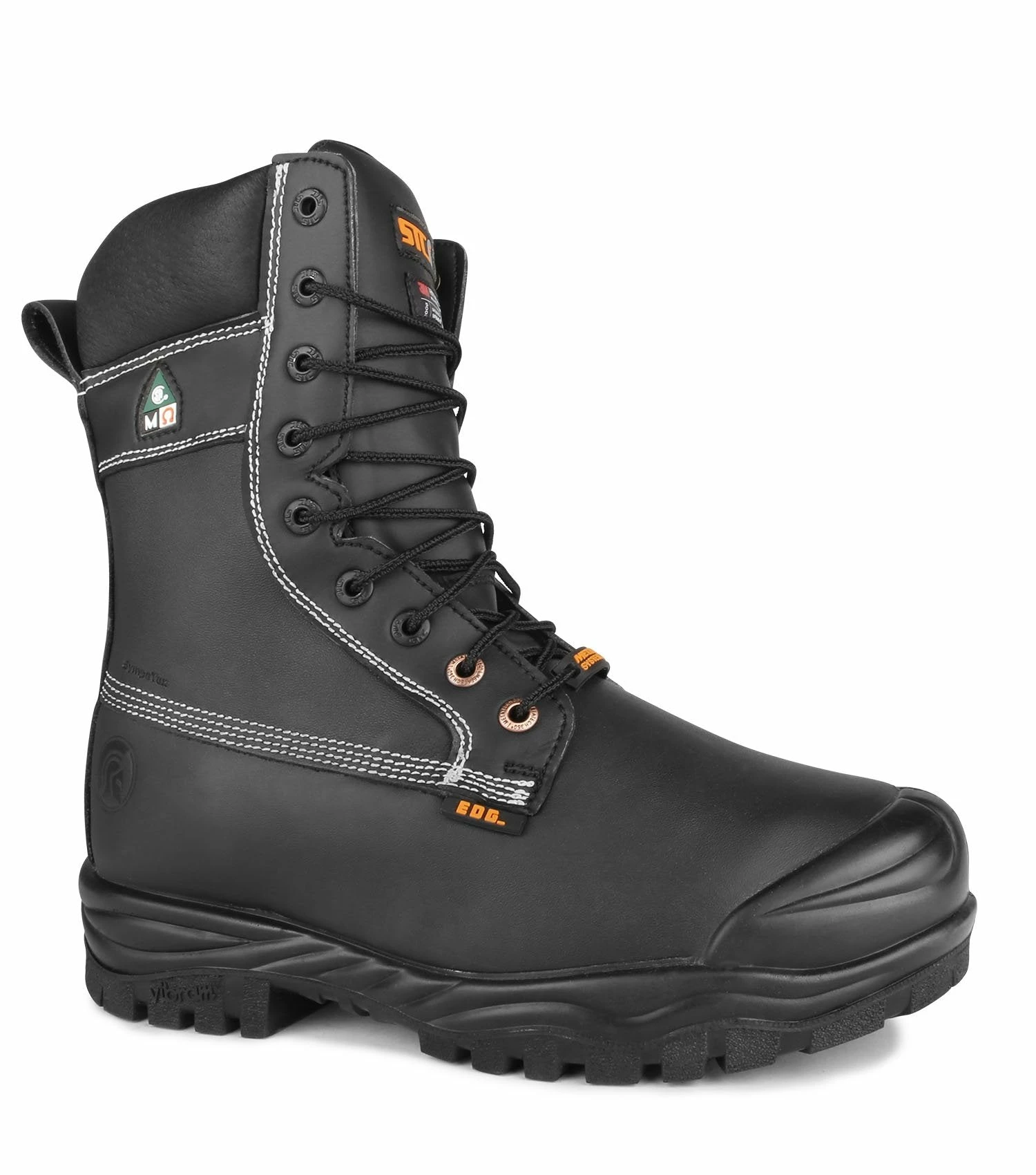 8 Inch Safety Boots STC Kimberlite 9" Internal Metguard Leather Safety Boot With Vibram® Fire & Ice Sole | Black | Sizes 6 - 14 3 8 Inch Safety Boots STC Kimberlite 9" Internal Metguard Leather Safety Boot With Vibram® Fire & Ice Sole | Black | Sizes 6 - 14