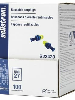 Sellstrom Premium Reusable Tapered Ear Plugs - 100 Pairs 7 Sellstrom Premium Reusable Tapered Ear Plugs - 100 Pairs