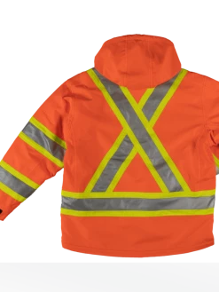 Tough Duck S245 Fleece Lined 300D Waterproof/Breathable Ripstop Safety Jacket | XS-5XL Hi-Vis Work Wear