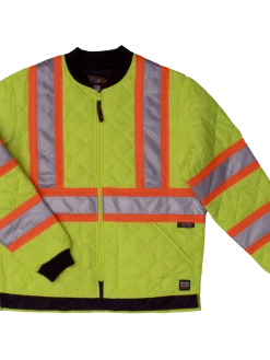 Tough Duck S432 Quilted Poly Safety Freezer Jacket | XS-5XL Hi-Vis Work Wear