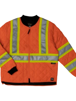 Tough Duck S432 Quilted Poly Safety Freezer Jacket | XS-5XL Hi-Vis Work Wear