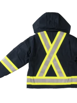 Hi-Vis Work Wear Tough Duck S457 Cotton Duck Winter Safety Jacket | XS-5XL