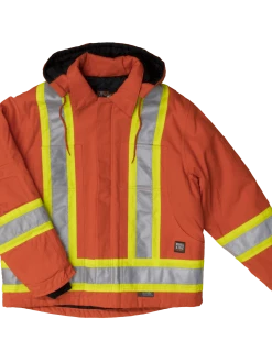 Hi-Vis Work Wear Tough Duck S457 Cotton Duck Winter Safety Jacket | XS-5XL