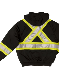 Tough Duck S474 Insulated Safety Hoodie | Black | XS-5XL Hi-Vis Work Wear
