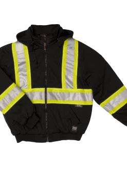 Tough Duck S474 Insulated Safety Hoodie | Black | XS-5XL Hi-Vis Work Wear