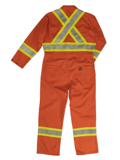 Hi-Vis Work Wear Tough Duck S792 Unlined Hi Vis Poly/Cotton Coveralls | XS-5XL