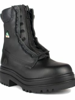 STC Alertz 8" Safety Boots W/ Removable Lace Zip Kit | Black | Sizes 6 - 14 8 Inch Safety Boots