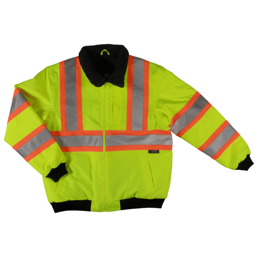 Tough Duck SJ26 Waterproof/Breathable Ripstop Sherpa Lined Safety Bomber | XS-5XL Hi-Vis Work Wear 7 Tough Duck SJ26 Waterproof/Breathable Ripstop Sherpa Lined Safety Bomber | XS-5XL Hi-Vis Work Wear