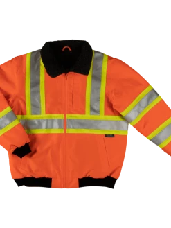 Tough Duck SJ26 Waterproof/Breathable Ripstop Sherpa Lined Safety Bomber | XS-5XL Hi-Vis Work Wear