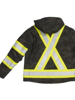 Hi-Vis Work Wear Tough Duck SJ33 Camo Flex Duck Safety Jacket | Sizes XS-5XL