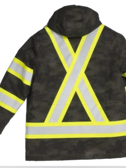 Tough Duck SJ34 Camo Flex Duck Safety Parka | Sizes XS-5XL Hi-Vis Work Wear