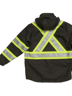 Tough Duck SJ35 Waterproof Breathable Ripstop 300D Safety Rain Jacket | XS - 5XL