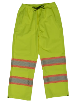 Tough Duck SP02 Breathable Ripstop Packable Safety Rain Pants | XS - 5XL Hi-Vis Work Wear