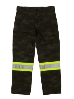 Hi-Vis Work Wear Tough Duck SP04 Camo Flex Duck Safety Cargo Utility Pant
