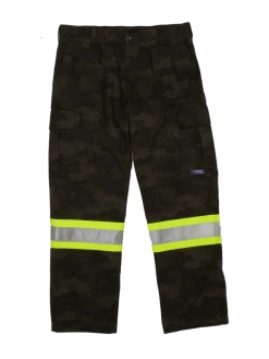 Hi-Vis Work Wear Tough Duck SP04 Camo Flex Duck Safety Cargo Utility Pant