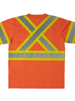 Hi-Vis Work Wear Tough Duck ST09 Polyester Micro Mesh Shirt W/ Armband | XS-5XL