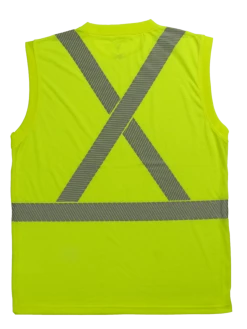 Hi-Vis Work Wear Tough Duck ST15 Sleeveless Safety T-Shirt | XS-5XL