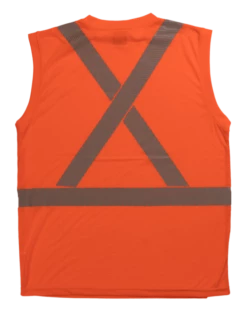Hi-Vis Work Wear Tough Duck ST15 Sleeveless Safety T-Shirt | XS-5XL